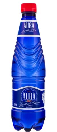 Vesi AURA Plus, pohlamaitseline, kergelt karboniseeritud, 0,5L, plastpudel