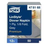 Õhtusöögisalvrätikud Tork LinStyle hall, 39 x 39 cm, 50 tk, 8F 478168