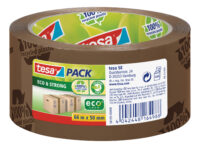 Pakketeip Tesa Eco & Strong, 66m x 50mm, keskkonnasõbralik, pruun