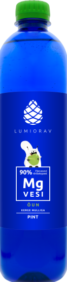 Magneesiumivesi LUMIORAV Õunamaitseline, kerge mulliga 0,568L PANT