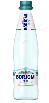 Mineraalvesi BORJOMI 0.33L, gaseeritud, klaas