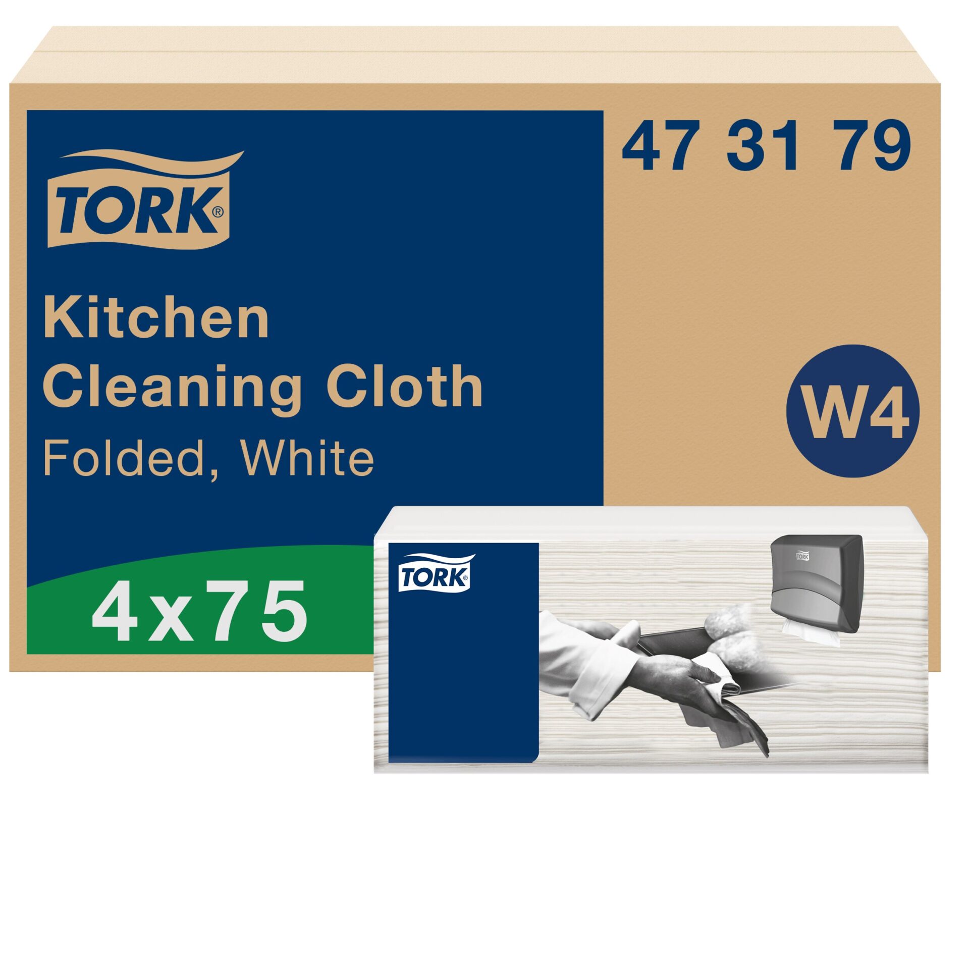 Köögi puhastuslapp Tork Kitchen, 1-kih, 75TK, valge, W4, 473179