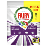 Nõudepesumasina kapslid FAIRY Platinum+ Lemon Miracle, 60 tk