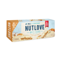 Kookoseküpsised NUTLOVE karamelli ja pähklitega, kaetud piima glasuuriga, SUHKRUVABA 128g