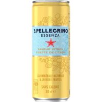 Vesi S.PELLEGRINO Essenza Lemon & Lemon Zest 0,33L, karboniseeritud, purk