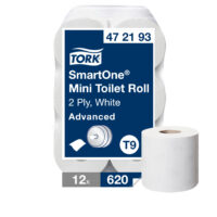Tualettpaber Tork SmartOne Mini, T9,  18x13,4cm, 111m, 2-kih, valge 472193