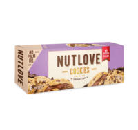 Küpsised NUTLOVE sarapuupähkli-kakao täidisega, šokolaadidražeedega, piimašokolaadiga kaetud 130g SV