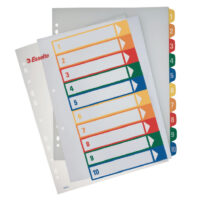 Vahelehed Esselte Project A4, maxi, plastik, läbip esileht, 1-10