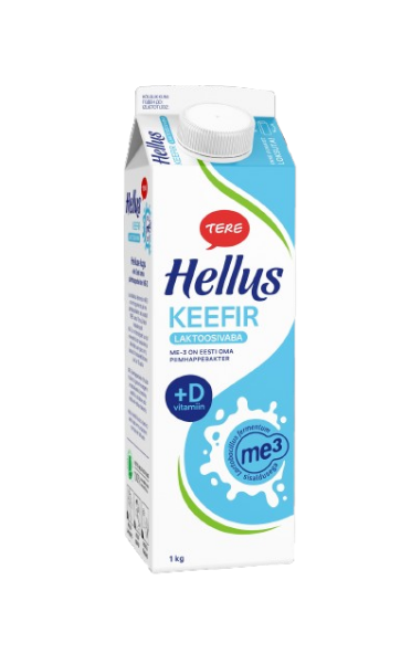 Keefir HELLUS, 2,5%, D-vitamiiniga, 1kg, Laktoosivaba