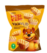 KALEV Vahvlid Mesikäpp, šokolaadimaitselise kreemiga 250g
