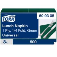 Lõunasöögisalvrätik Tork, 1-kihiline, tumeroheline, 500tk, 509305