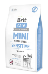 BRIT CARE, Kuivtoit täiskasvanud koerale,väikest kasvu,Sensitive, hirvega, 2 kg