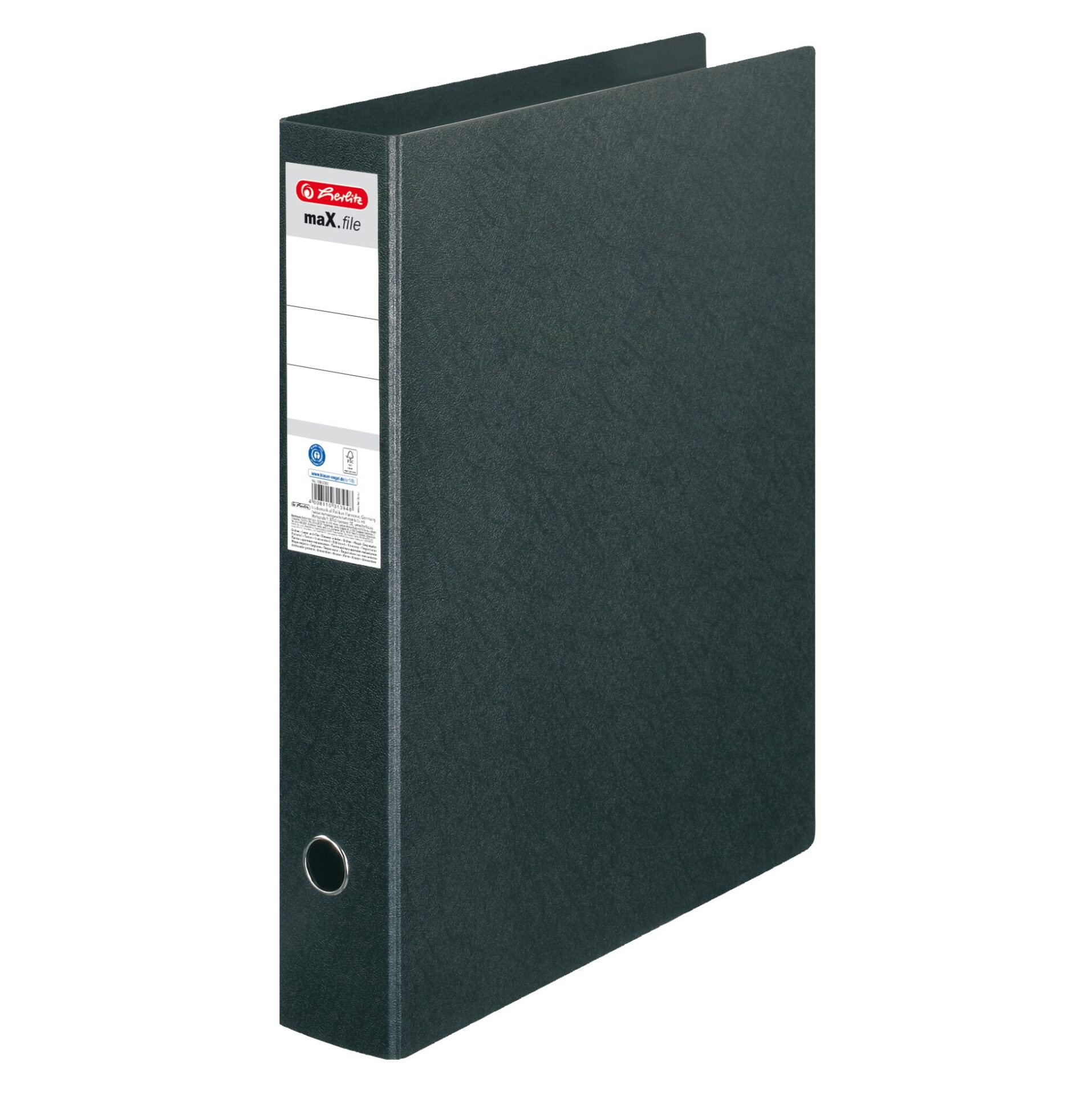 HERLITZ kaust, A3 vertikaalne, 75 mm, must