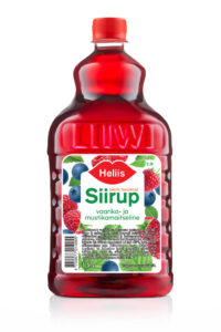 Vaarika- ja mustikamaitseline siirup HELIIS 1,5L