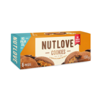 Kakaoküpsised NUTLOVE maapähklitäidisega, kaetud piimašokolaadiga, SUHKRUVABA 130 g