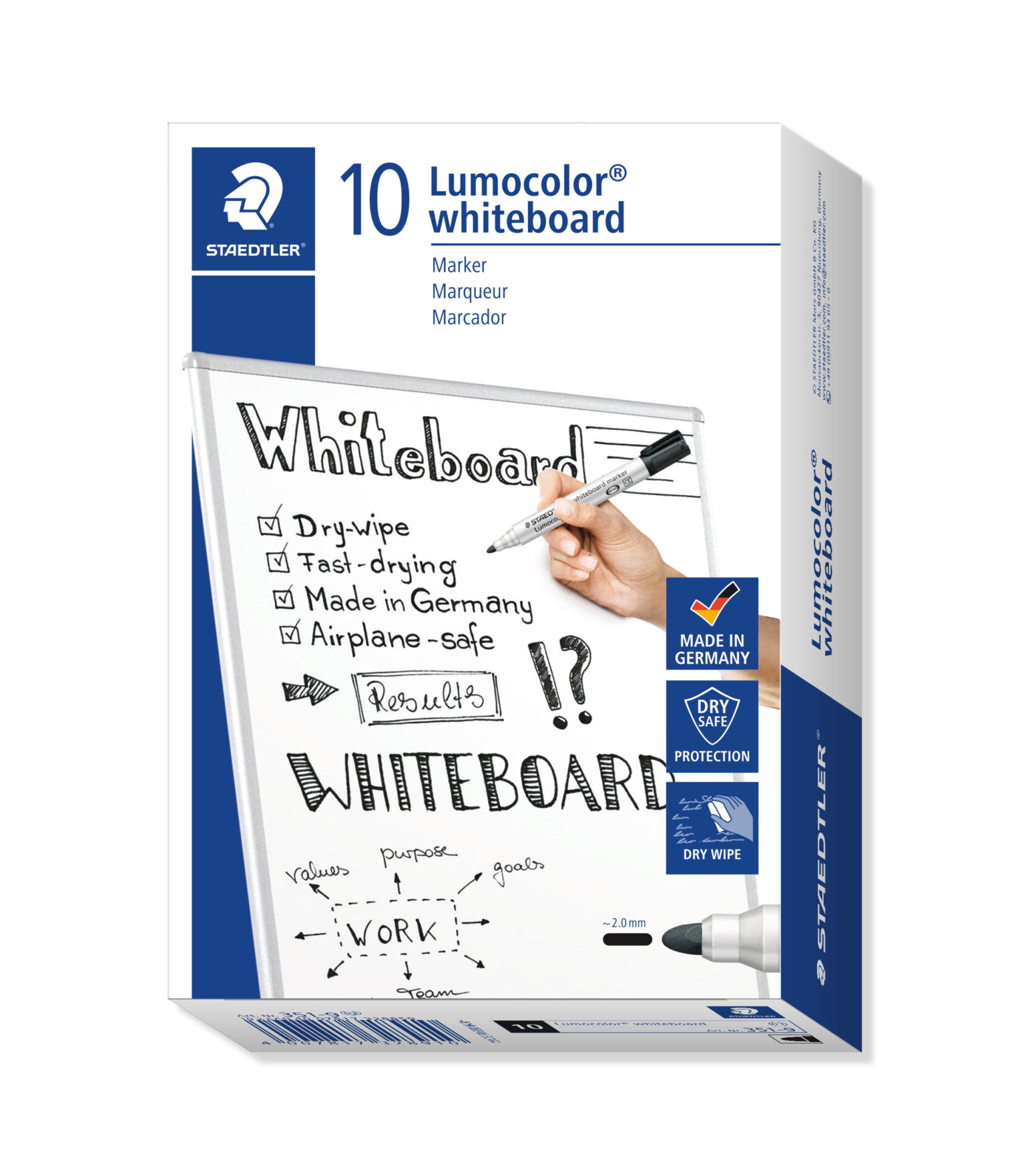 Tahvlimarker Staedtler Lumocolor,must, ümar ots