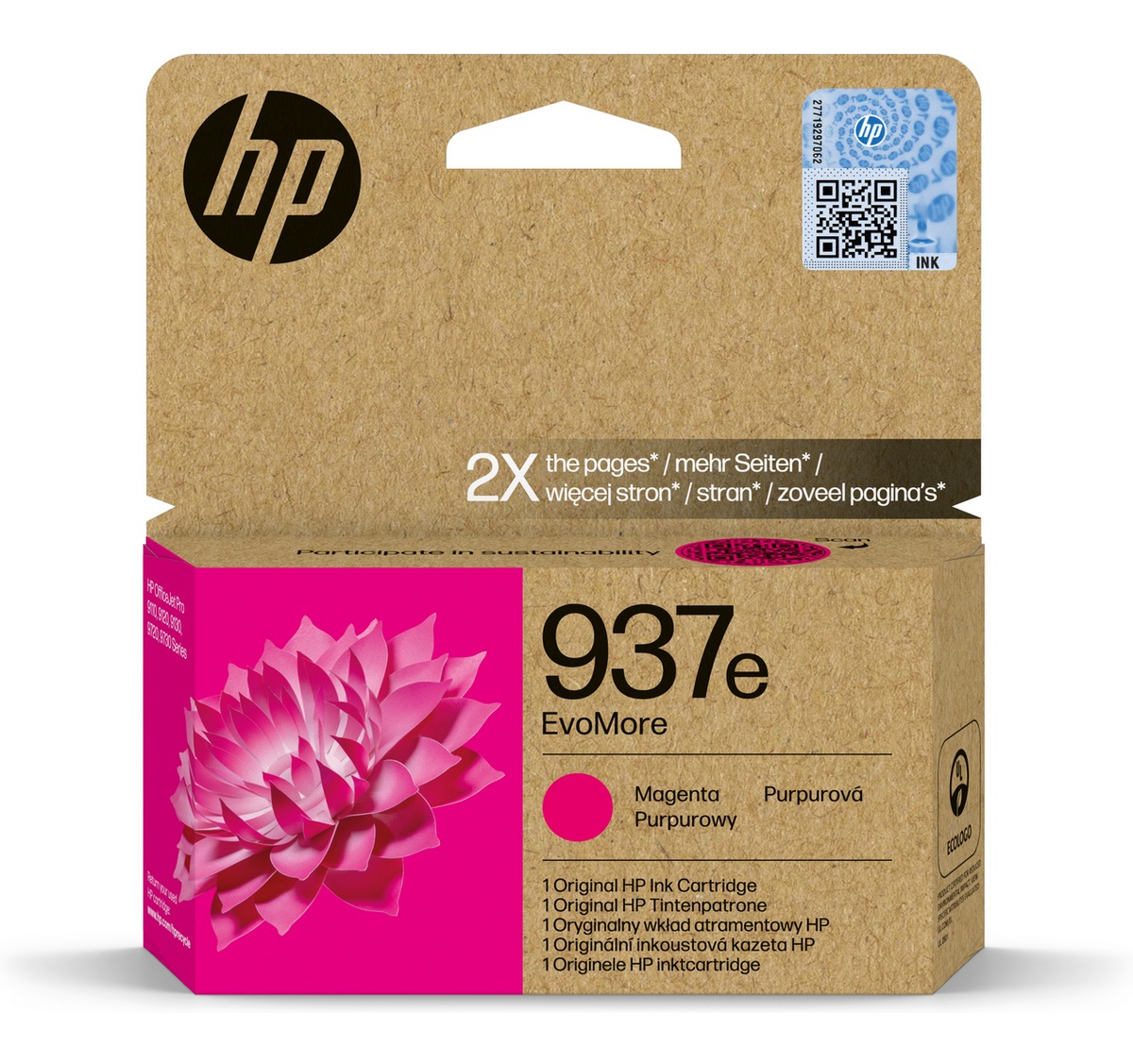 Tint HP Ink No.937E (4S6W7NE) MG magenta 1650lk OEM (originaal)