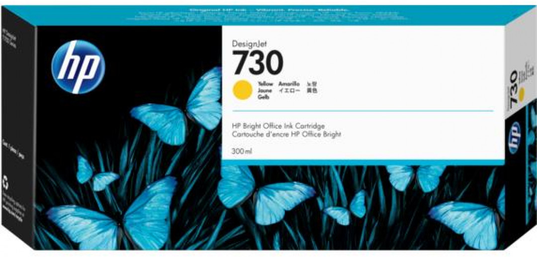 Tint HP No.730 (P2V70A) YL kollane 300ml OEM (originaal)