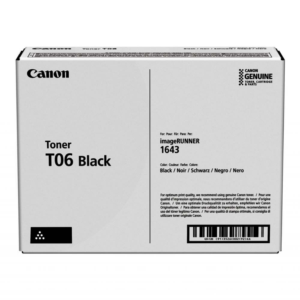 Toonerikassett Canon T06 (3526C002) BK must 20.5K OEM (originaal)