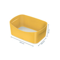 Hoiukast kaaneta Leitz MyBox, 246x98x160 mm, soe kollane