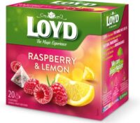Taime- ja puuviljatee LOYD vaarika- ja sidrunimaitseline 20 x 2g