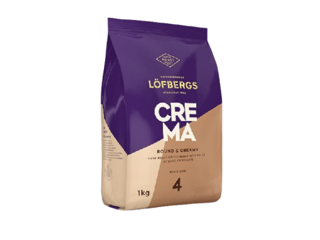 Kohvioad LÖFBERGS, Crema, 1 kg, Araabika ja Robusta, röstimisaste 4