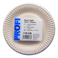 Papptaldrik Profi 15cm, valge, 100tk