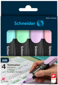 Tekstimarker Schneider Job Pastel highlighter, 4tki