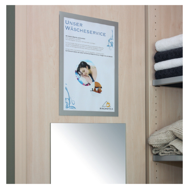 Iseliimuv infohoidja magnetkinnitusega DURABLE DURAFRAME A4, hõbehall, 2tk