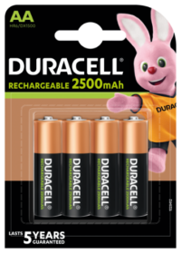 Akupatareid DURACELL AA 2500 mAh, 4tk