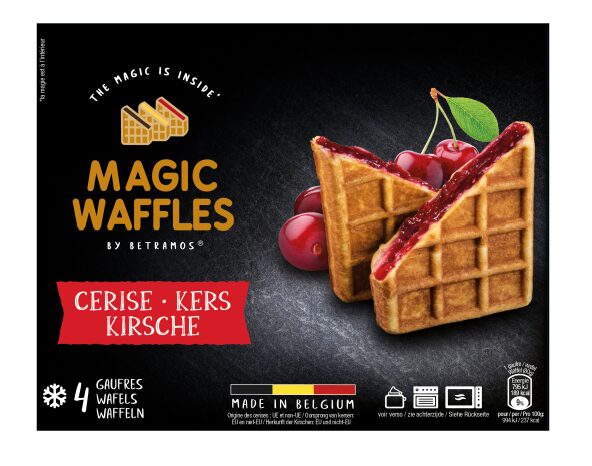 Belgia vahvlid MAGIC WAFFLES kirsitäidisega, külmutatud, 4 x 80 g