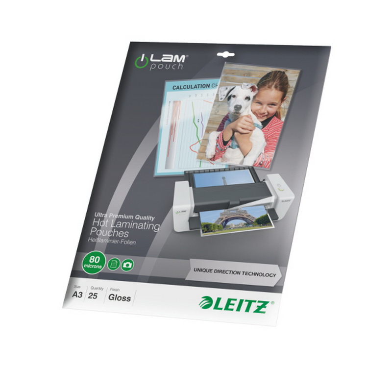 Lamineerimistaskud Leitz UDT A3, 80mic, 25 tk