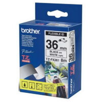 Markeerimislint Brother TZE-FX261 36mm x 8m, valge/mustal plastil