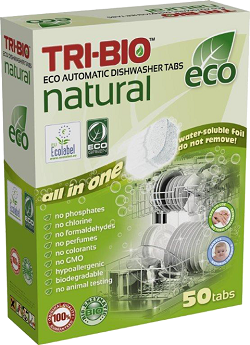 Nõudepesumasina tabletid TRI-BIO , 50tk All in 1