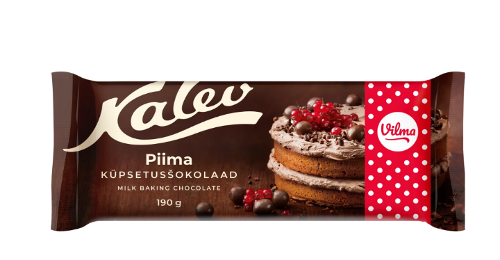 Küpsetusšokolaad KALEV Vilma, piima 190 g