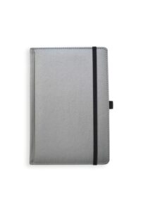 Märkmik-planeerija UNIVERSAL BLACK EDITION, PU, ​​A5, kuupäevadeta, hõbedane