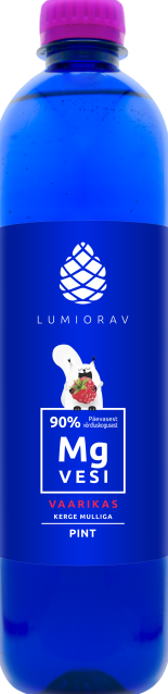 Magneesiumivesi LUMIORAV Vaarikamaitseline, kerge mulliga 0,568L PANT