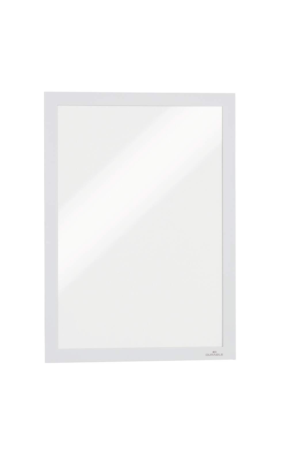 DURABLE DURAFRAME A4 self-adhesive information holder with magnetic closure, white, 2 pcs.