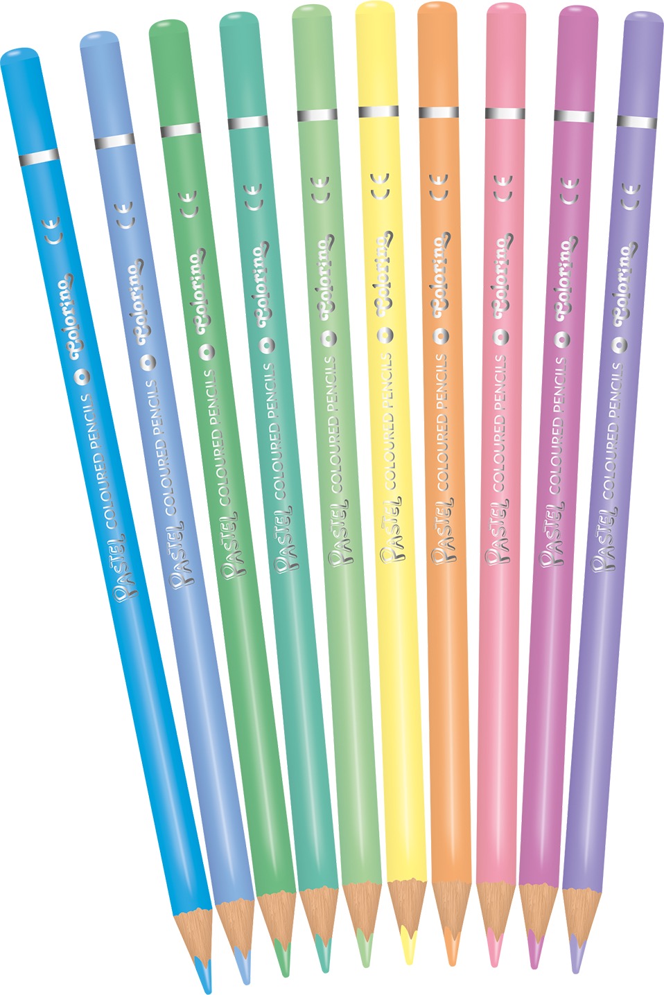 Värvilised pliiatsid Colorino,10 värvi, pastelsed toonid