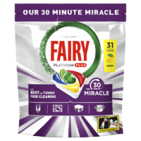 Nõudepesumasina kapslid FAIRY Platinum+ Lemon Miracle, 31 tk