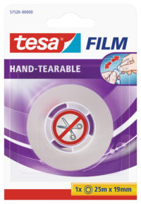 Teip Tesa, 25m x 19mm, käsitsi rebitav, läbipaistev