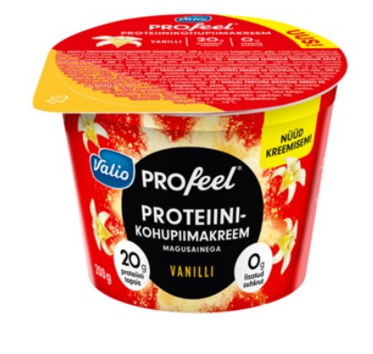 Proteiinikohupiimakreem VALIO, Profeel, vanilli, magusainega, 200g