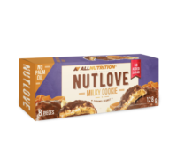 Küpsised NUTLOVE karamelli ja maapähklitega, kaetud piimašokolaadiga, SUHKRUVABA 128 g