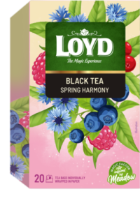 Must tee LOYD, spring harmony, 20x1,75 g, kahekambriline teekott ümbrikus