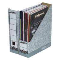 Dokumendikast Fellowes A4, 78x311x258mm, kartongist hall/valge