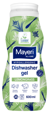 Nõudepesugeel masinpesuks MAYERI All-Care All in One, Lemongrass hüpoallergeenne, 600ml