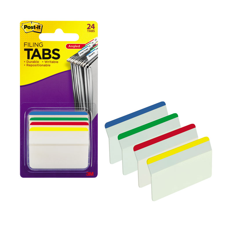 Indeksid Post-it Strong 50.8 x 38mm 24tk, 4 värvi/ nurgaga