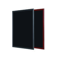 Kriiditahvel BI-OFFICE 120x90, must puitraam, must