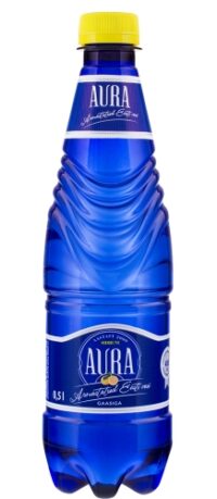 Kergelt karboniseeritud vesi AURA PLUS, sidruni, 0,5L, plastpudel
