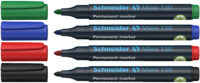 Marker permanentne Schneider 130, 1-3mm koonus,  4 värvi